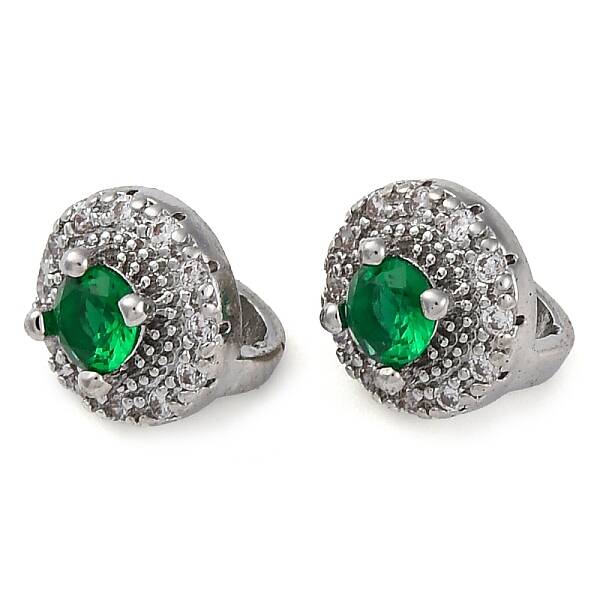 Brass Micro Pave Cubic Zirconia Clasps