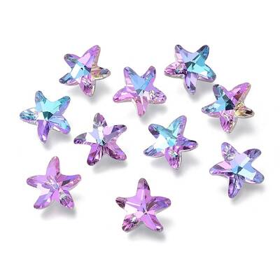 Electroplate Glass Charms