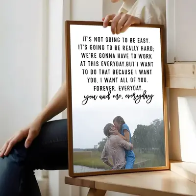 The Notebook Love Quote Poster You and me, everyday – Romantic Wall Art for Your Home, Perfect for Couples decor (Not Incl...
