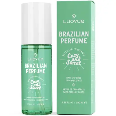 Brazilian Passion & Vitality:  Hair Perfume, Body Mist for Women and Men, Cozy & Sweet 3.38 fl oz
