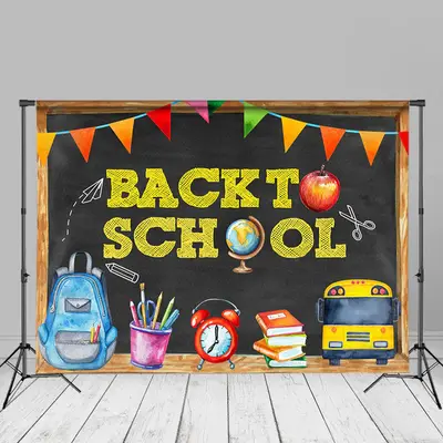 Back To School Pencil Drawing Kids Photo Backdrop - Aperturee