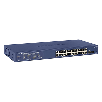 GS724TP-200NAS Netgear ProSafe 24 x Ports PoE+ 10/100/1000GBase-T + 2 x SFP Ports Layer 2 Managed 1U Rack-mountable Gigabit E...