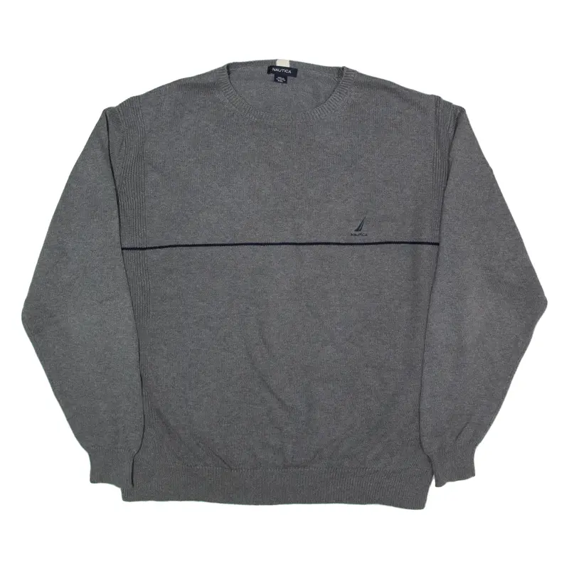 NAUTICA Jumper Grey Tight Knit Mens 2XL