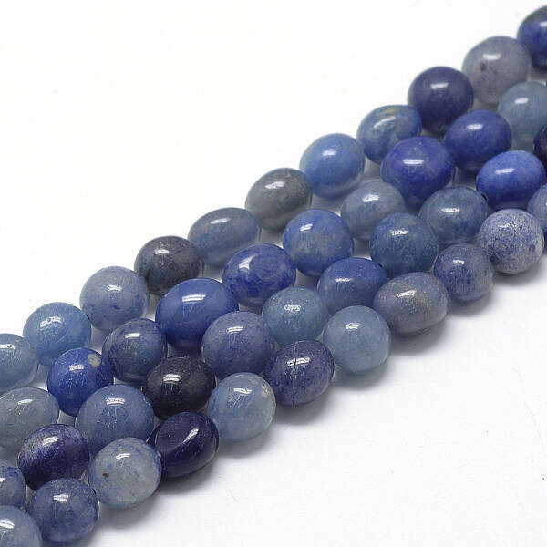 Dyed & Heated Natural Blue Aventurine Beads Strands