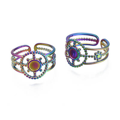 Ion Plating(IP) 304 Stainless Steel Cuff Ring