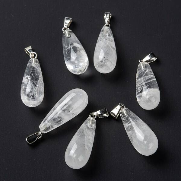 Natural Quartz Crystal Pendants