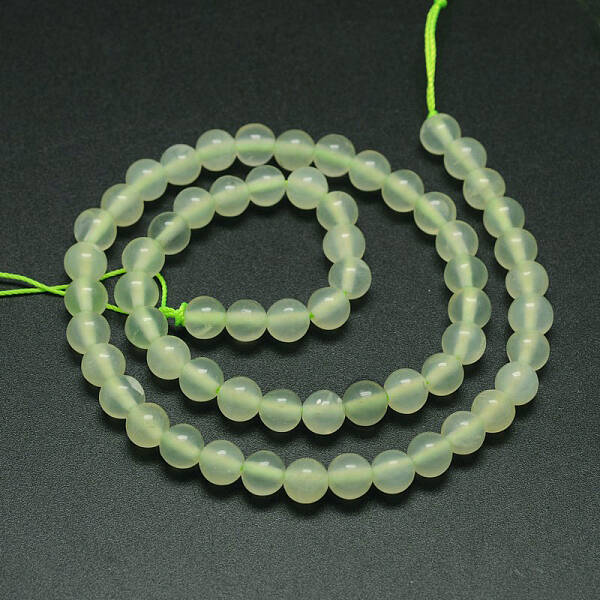 Natural New Jade Stone Round Bead Strands