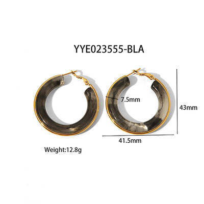 Stylish Stainless Steel Fever Hoop Earrings