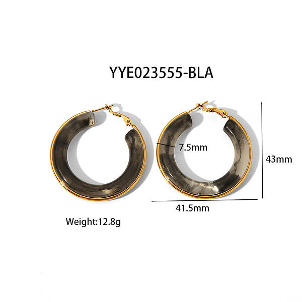 Stylish Stainless Steel Fever Hoop Earrings