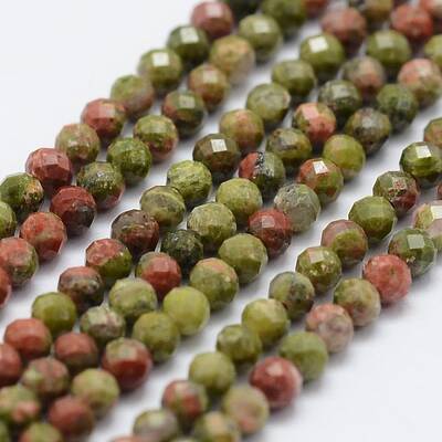 Natural Unakite Beads Strands