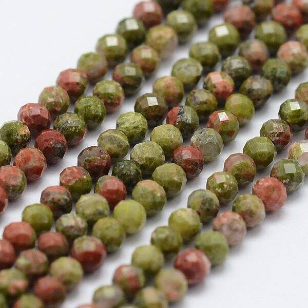 Natural Unakite Beads Strands