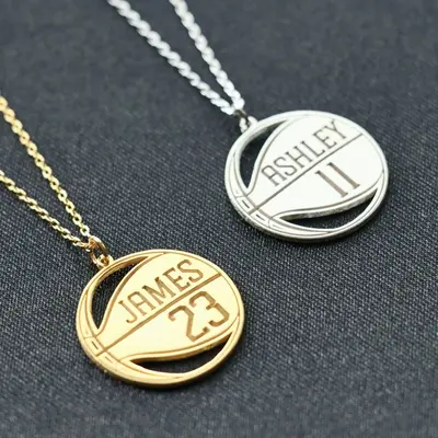 Basketball Necklace, Personalized Basketball Necklace, Basketball Lover Gift, Basketball Player Christmas Gift