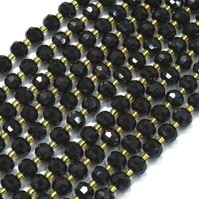 Natural Black Agate Beads Strands
