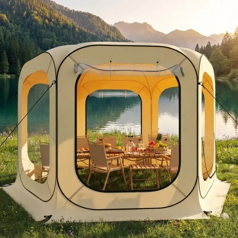 Garvee All-Weather Pop Up Clear Bubble Tent – 12x12 FT Transparent Outdoor Camping Shelter, Rainproof, Windproof, Coldproof...