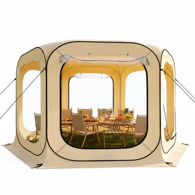 Garvee 12x12 FT All-Weather Clear Bubble Tent – Pop Up Transparent Outdoor Camping Shelter, Waterproof, Windproof & UV Prot...