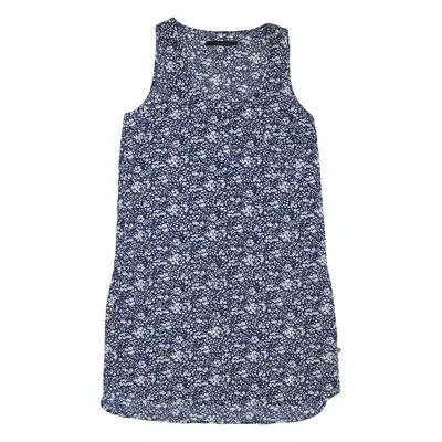 CALVIN KLEIN JEANS Womens Shift Dress Blue Floral Sleeveless Short L