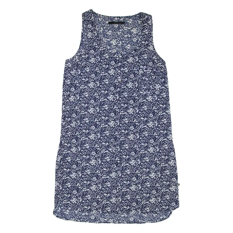 CALVIN KLEIN JEANS Womens Shift Dress Blue Floral Sleeveless Short L
