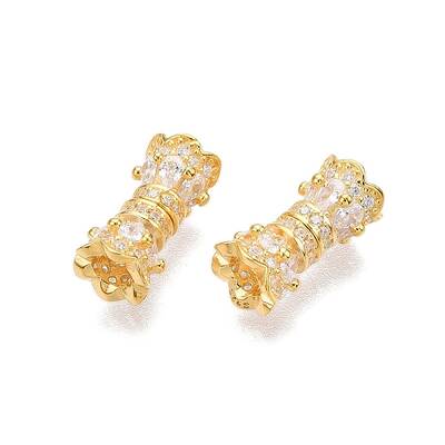 925 Sterling Silver Micro Pave Cubic Zirconia Screw Clasps