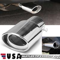 Stainless Steel Exhaust Tip Decoration 2.4 Inch , Plated Finish Stainless Steel Exhaust Tail Tip Decoration (Silver)