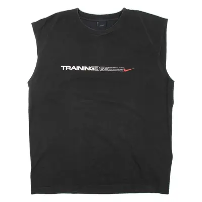 NIKE Mens Vest Black Sleeveless XL
