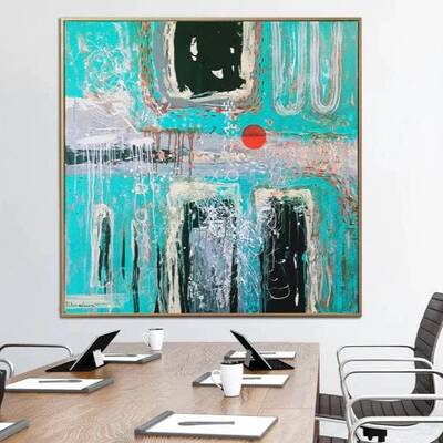 Extra Large Original Colorful Wall Art Modern Beige Paintings On Canvas Handmade Oil Painting Expressionism Art | SCOTOPIC RE...