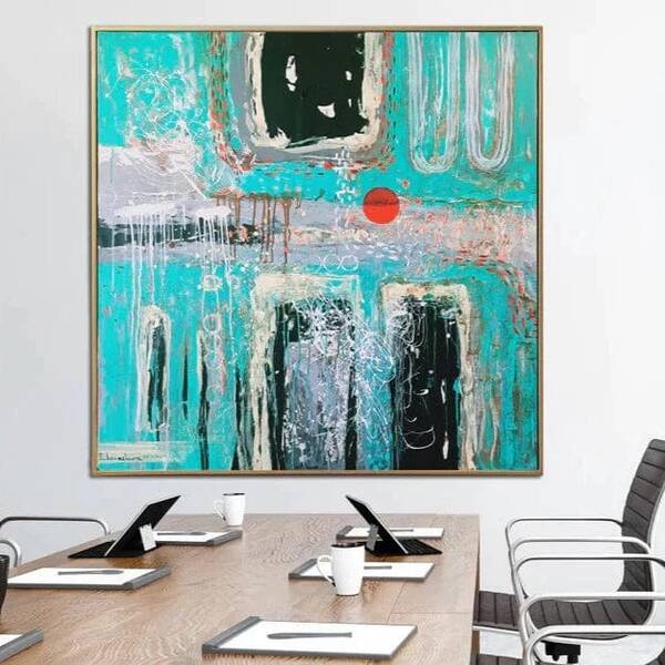 Extra Large Original Colorful Wall Art Modern Beige Paintings On Canvas Handmade Oil Painting Expressionism Art | SCOTOPIC RE...
