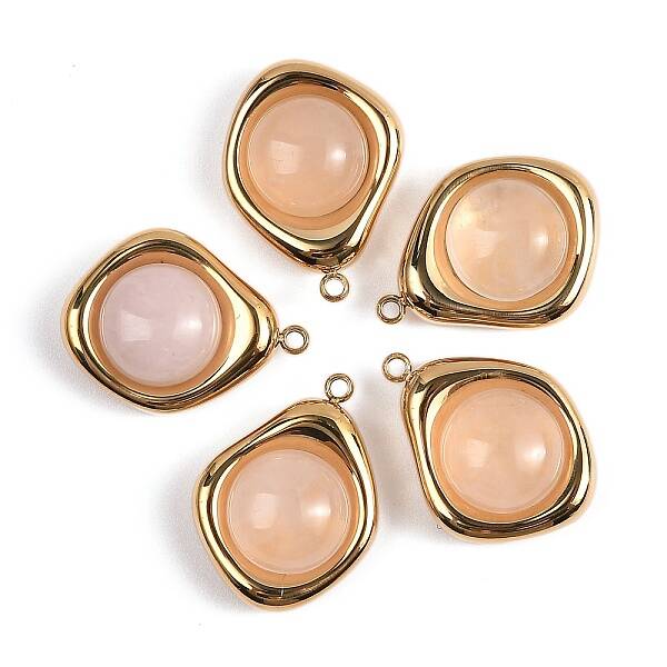Natural Rose Quartz Pendants