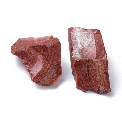 Rough Raw Synthetic Goldstone Bead