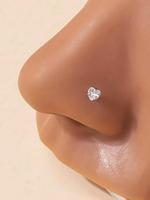 Rhinestone Decorated Nose Piercing Jewelry, 2024 Punk Stainless Steel Nose Stud for Women & Men, Body Piercing Jewelry for Pa...