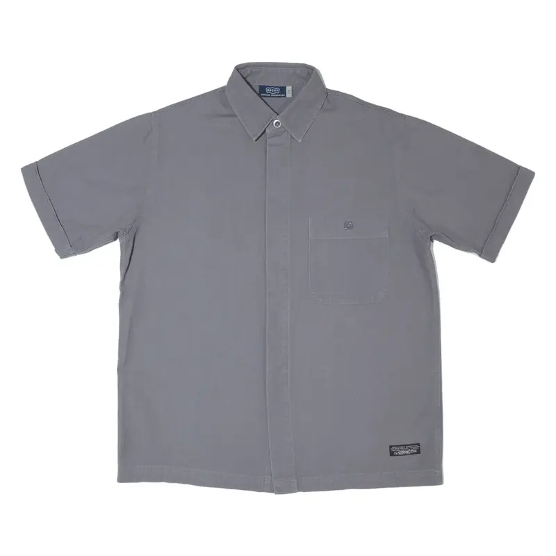 ROCKY Mens Plain Shirt Grey M