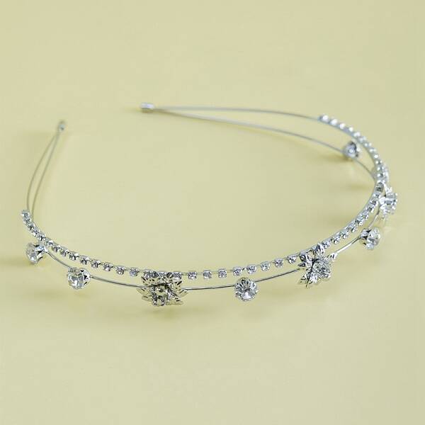 Metal Micro Pave Cubic Zirconia Hair Bands