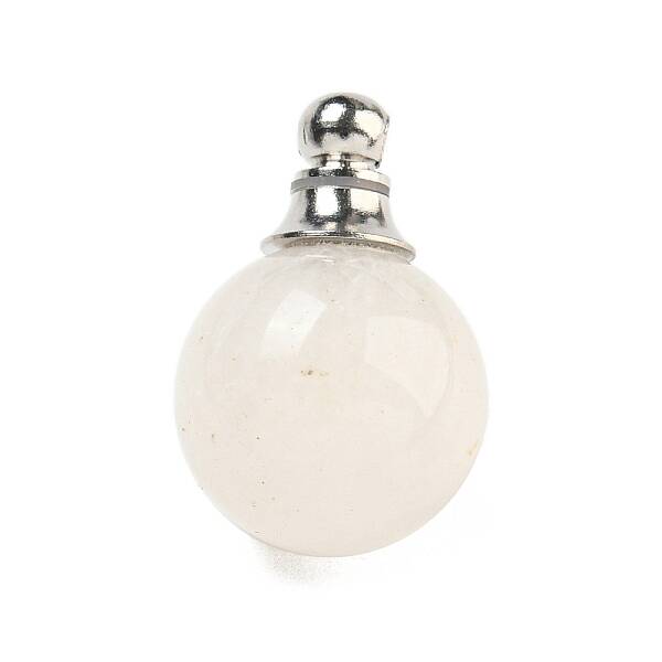 Natural Quartz Crystal Perfume Bottle Pendants