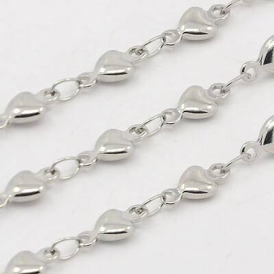 Tarnish Resistant 304 Stainless Steel Heart Chains