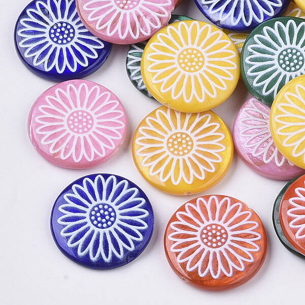 Spray Paint Freshwater Shell Beads