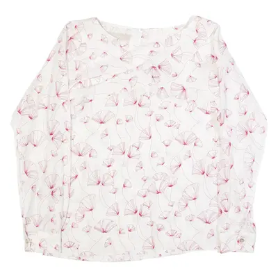 Womens Printed Top Pink Long Sleeve Floral M