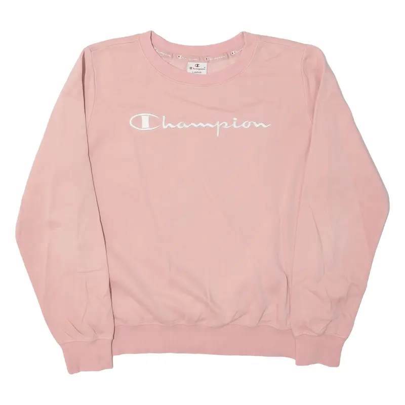 CHAMPION Girls Sweatshirt Pink L