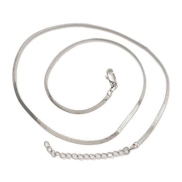 Brass Flat Snake Chain Necklaces for Women