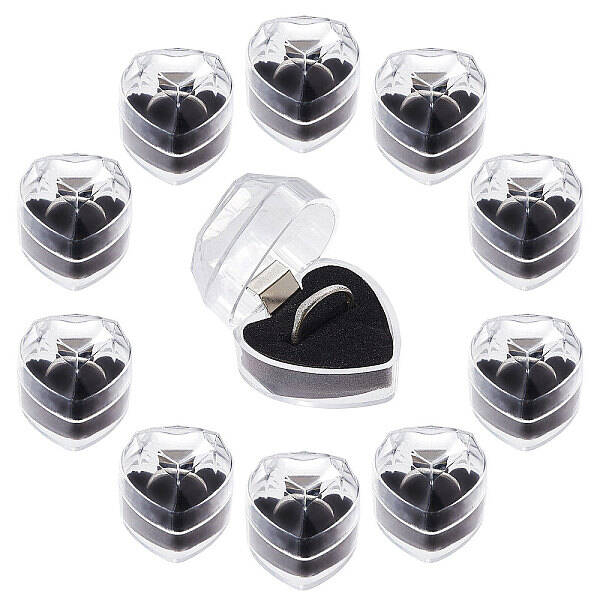 Heart Plastic Ring Boxes