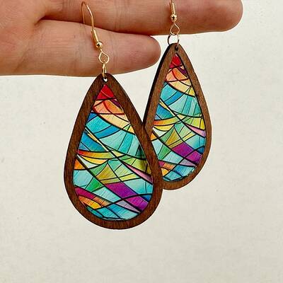Acrylic Teardrop Dangle Earrings