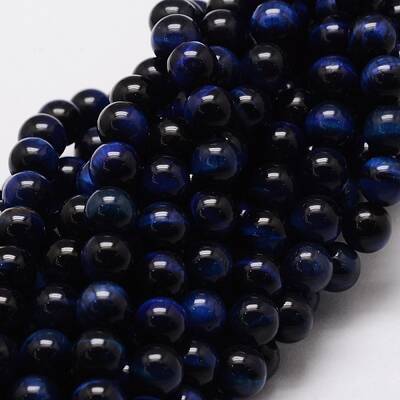 Natural Tiger Eye(Dyed & Heated) Round Beads Strands