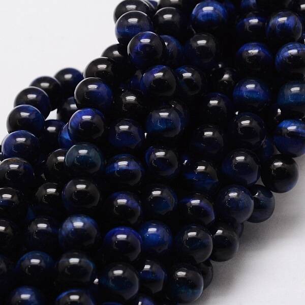 Natural Tiger Eye(Dyed & Heated) Round Beads Strands