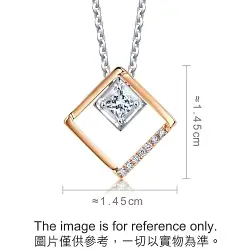 'Daily Luxe'18K White & Red Gold Diamond Necklace