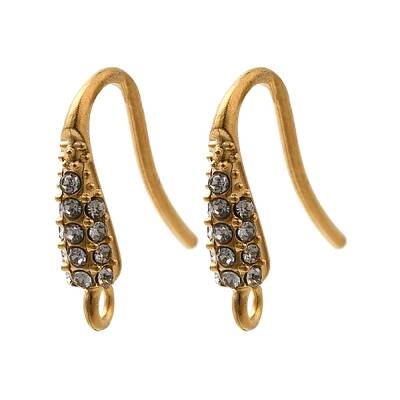 304 Stainless Steel Rhinestone Earring Hooks