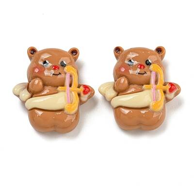 Bear Theme Opaque Resin Cabochons