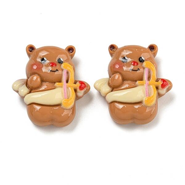 Bear Theme Opaque Resin Cabochons