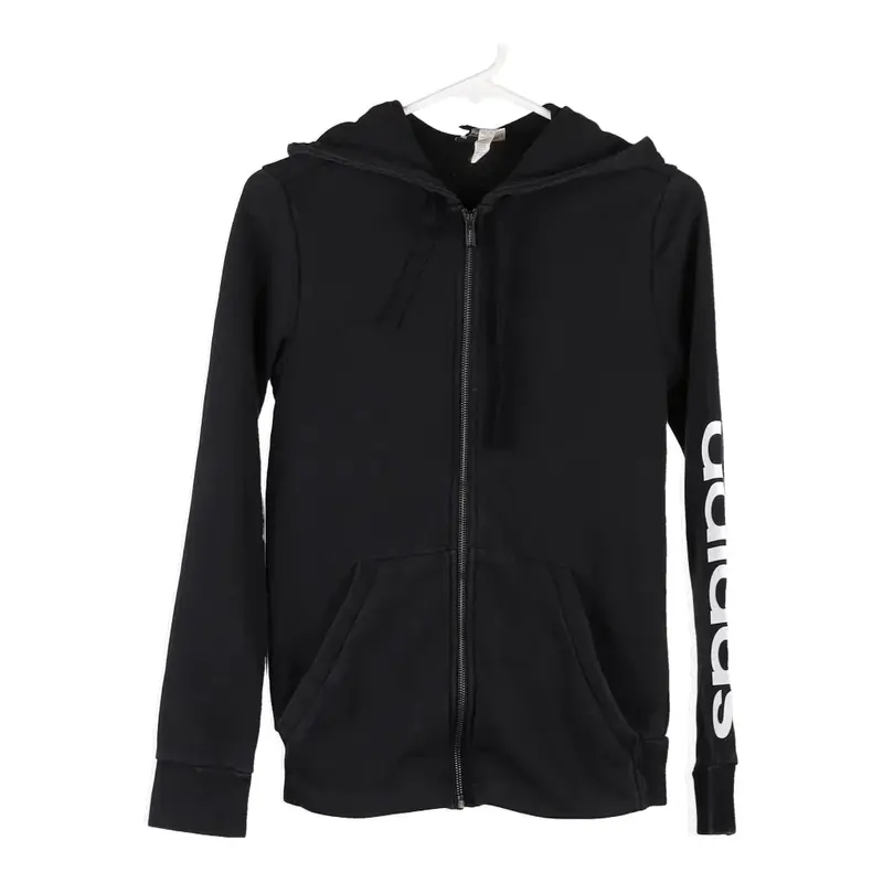 Adidas Hoodie - Small Black Cotton Blend