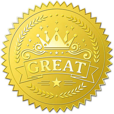Self Adhesive Gold Foil Embossed Stickers