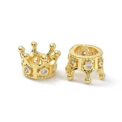 Brass Rhinestone European Beads