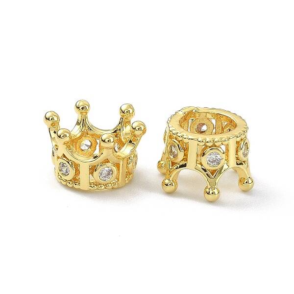 Brass Rhinestone European Beads