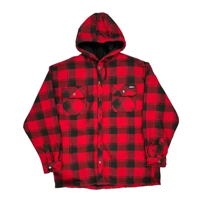 Dickies Checked Overshirt - 2XL Red Polyester